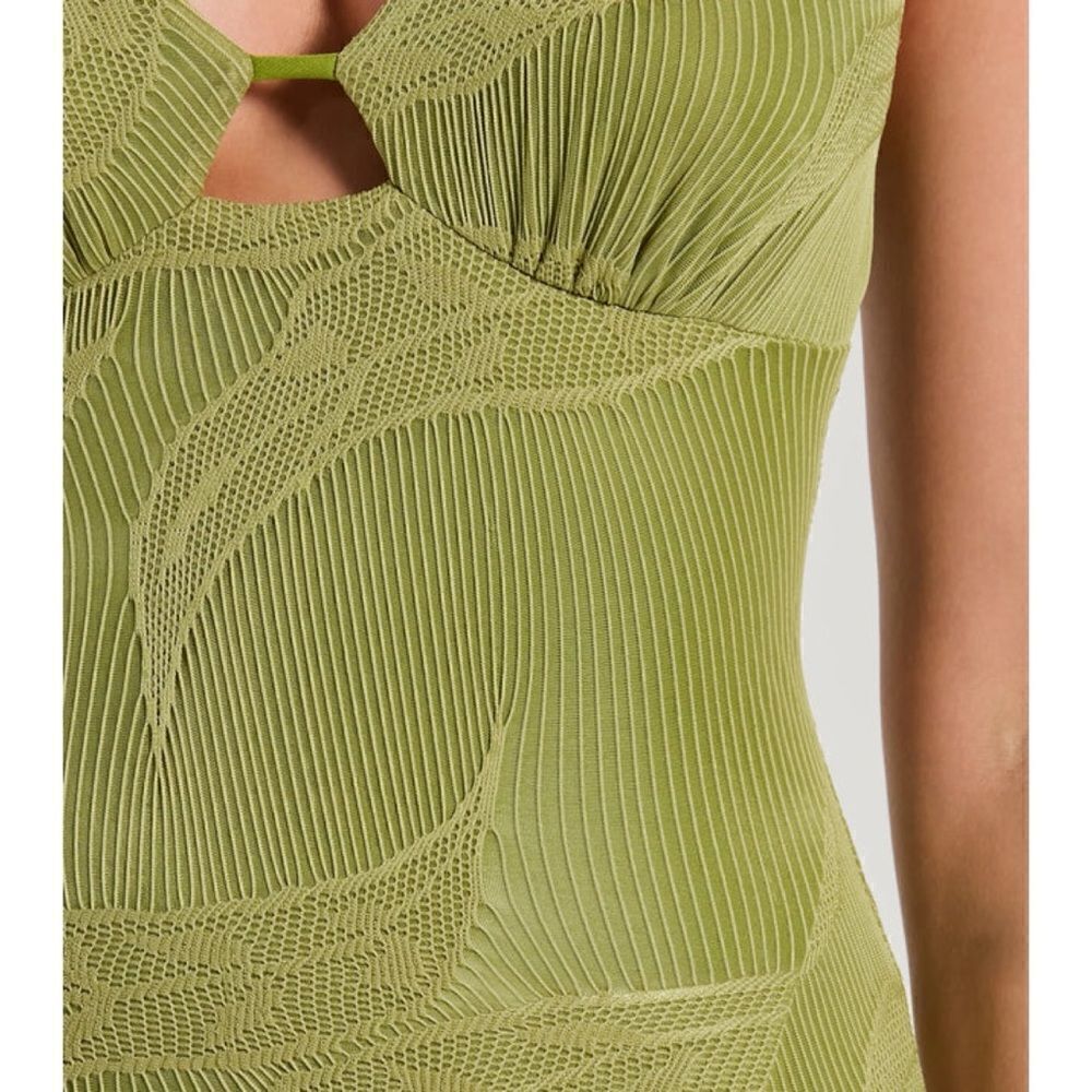 NWT WINDSOR Sunshine And Good Time V-Neck Mermaid Maxi Dress in Green, Size XS - Picture 4 of 8